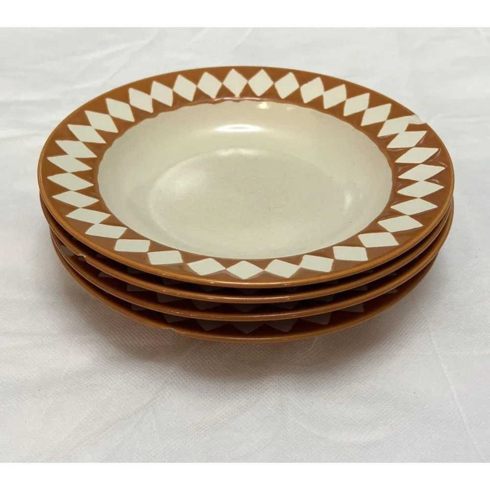 Vtg Pottery Barn Dune Persimmon Bowls 4 Retro MCM Boho Replacement